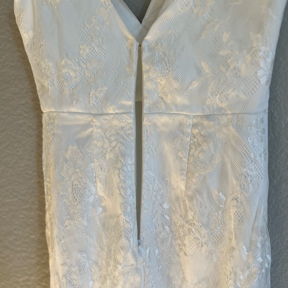 Made for Forever White Lace Mermaid Maxi Dress! - Picture 4 of 8